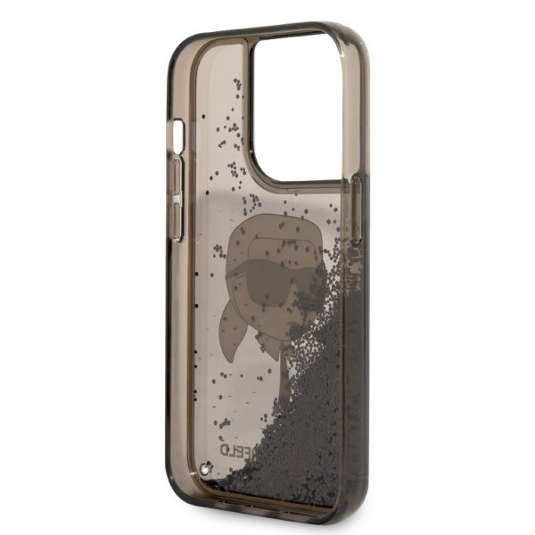 Husa pentru iPhone 14 Pro, Hardcase Glitter, Karl Lagerfeld, Negru - 3 | YEO