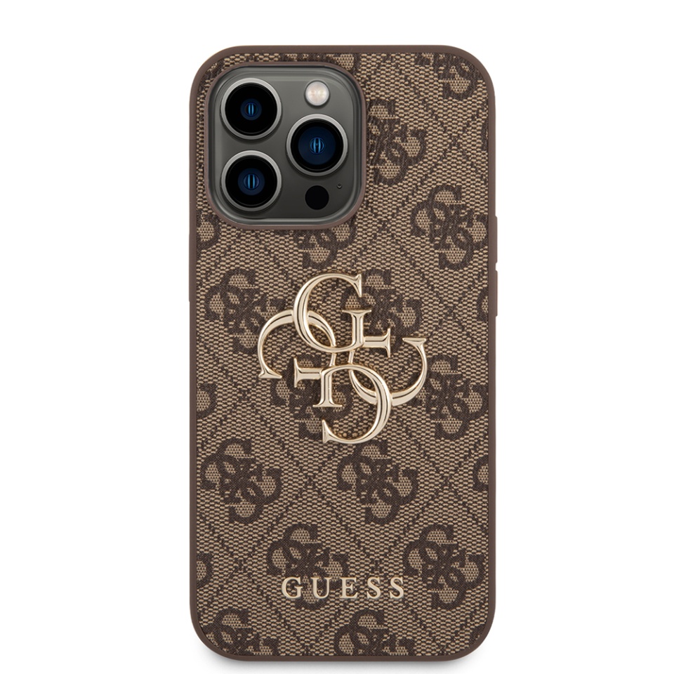 Husa pentru iPhone 14 Pro Max, Guess Hardcase 4G Big Metal Logo, Protectie Slim, Compatibila, Maro - 2 | YEO