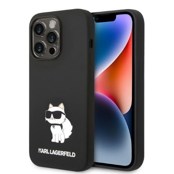 Husa pentru iPhone 14 Pro Max, Silicone, Karl Lagerfeld, Negru