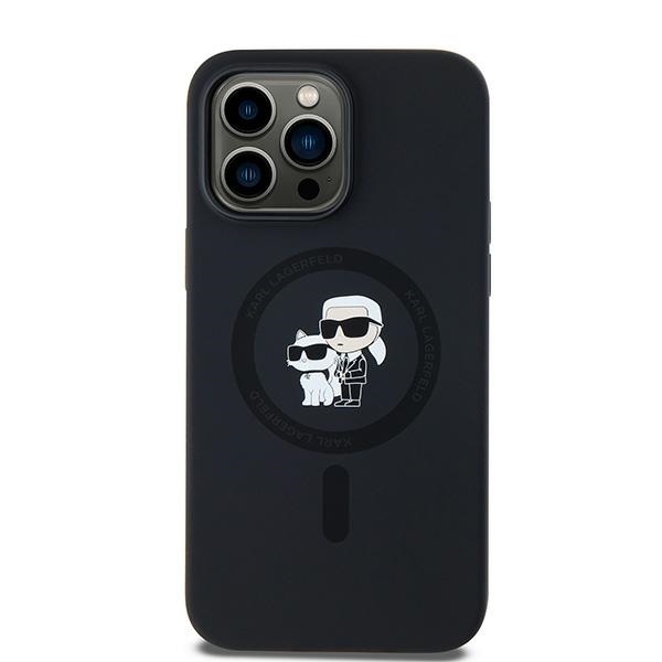 Husa pentru iPhone 14 Pro, Silicone MagSafe, Karl Lagerfeld - Negru - 2 | YEO