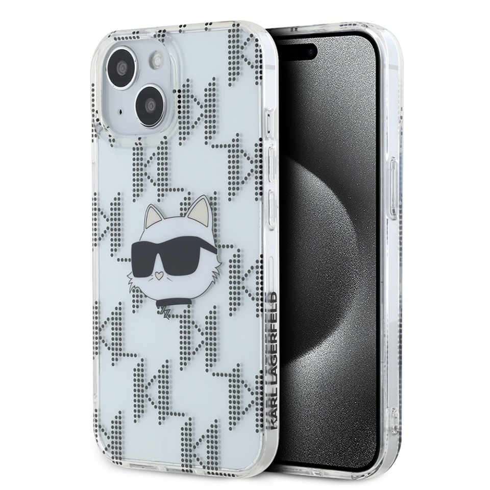 Husa pentru iPhone 15 IML Luxury, Karl Lagerfeld - Transparenta