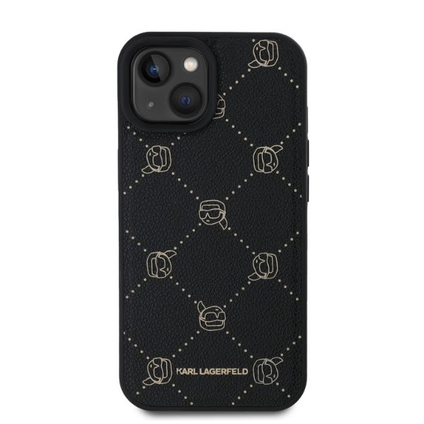 Husa pentru iPhone 15 Leather MagSafe, Karl Lagerfeld - Negru - 2 | YEO