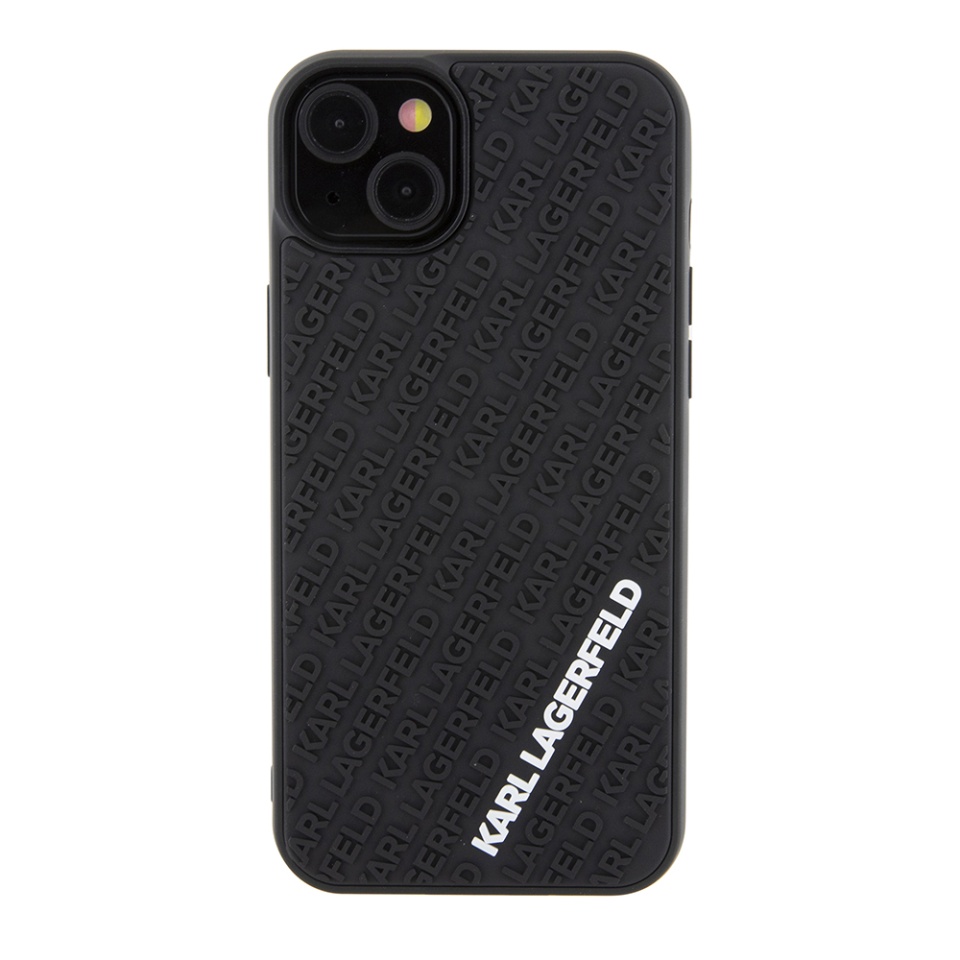 Husa pentru iPhone 15 Plus, 3D Design, Karl Lagerfeld, Negru - 1 | YEO