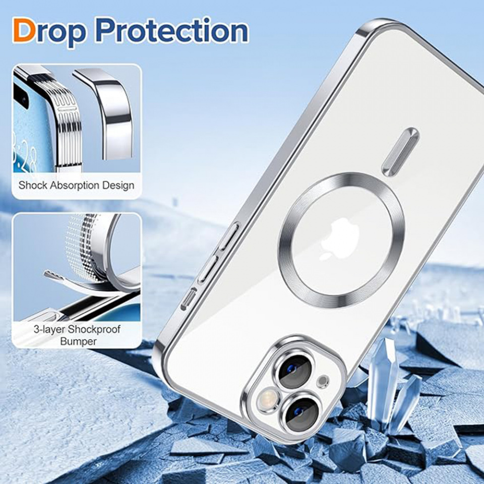 Husa pentru iPhone 15 Plus cu Magsafe integrat, SKYDDAR Luxury Shield - Albastru - 2 | YEO