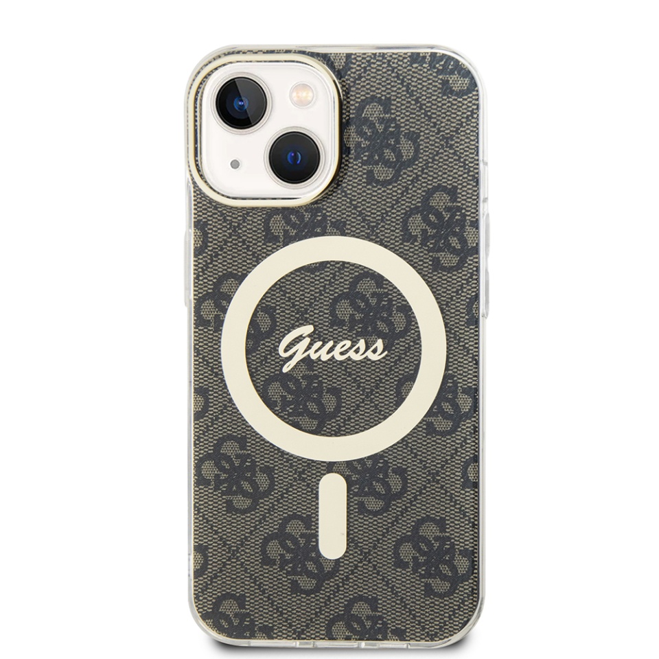 Husa pentru iPhone 15 Plus, IML 4G MagSafe, Guess - Maro - 1 | YEO