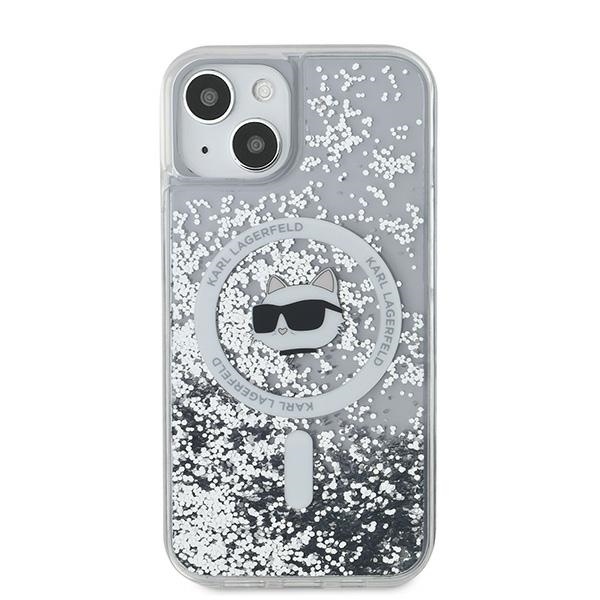 Husa pentru iPhone 15 Plus, Liquid Glitter MagSafe, Karl Lagerfeld - Transparenta - 2 | YEO