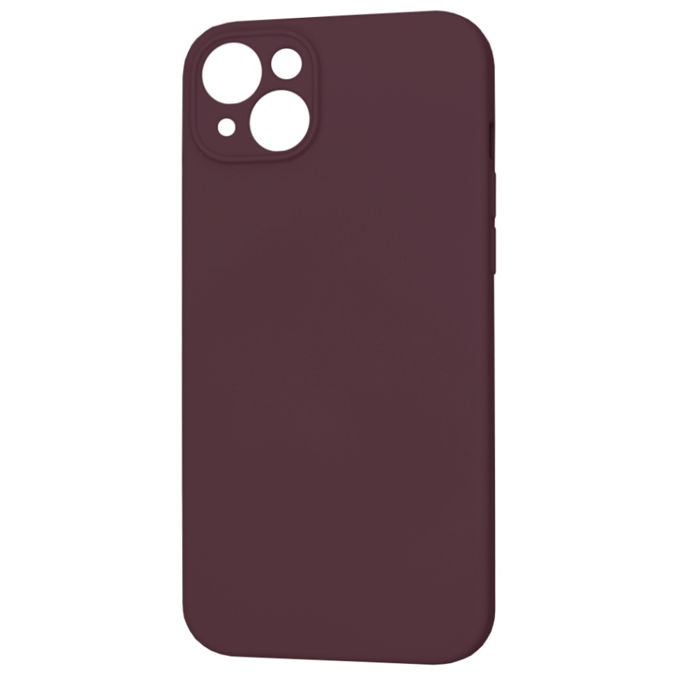 Husa pentru iPhone 15 Plus, SKYDDAR INNOVATION, din Silicon Catifelat, SoftFlex Magsafe, Bordo, set cu sticker - 2 | YEO