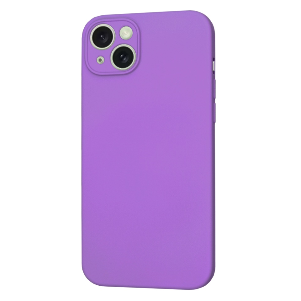 Husa pentru iPhone 15 Plus, SKYDDAR INNOVATION, din Silicon Catifelat, SoftFlex Magsafe, Mov, set cu sticker - 1 | YEO