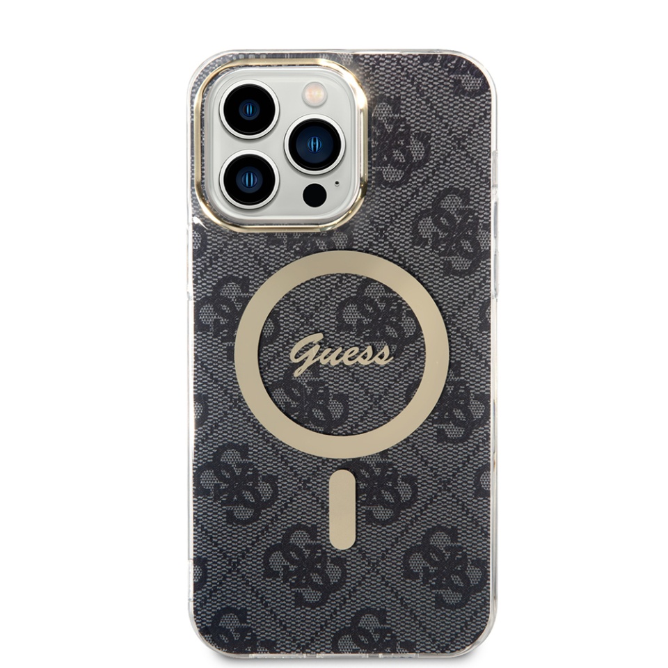 Husa pentru iPhone 15 Pro, IML 4G MagSafe, Guess - Negru - 1 | YEO