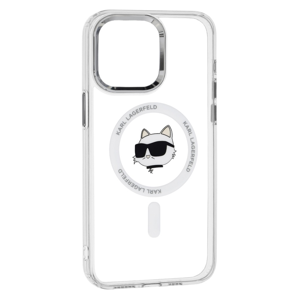 Husa pentru iPhone 15 Pro, Karl Lagerfeld, IML MagSafe, Alb - 1 | YEO