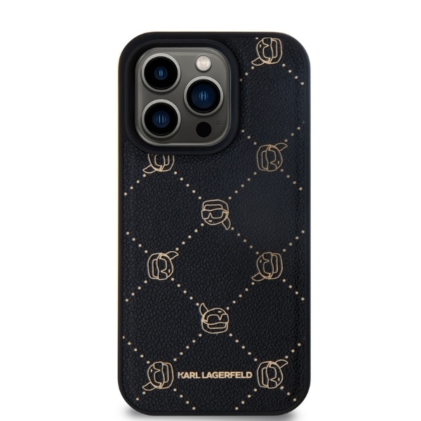 Husa pentru iPhone 15 Pro Leather MagSafe, Karl Lagerfeld - Negru - 1 | YEO