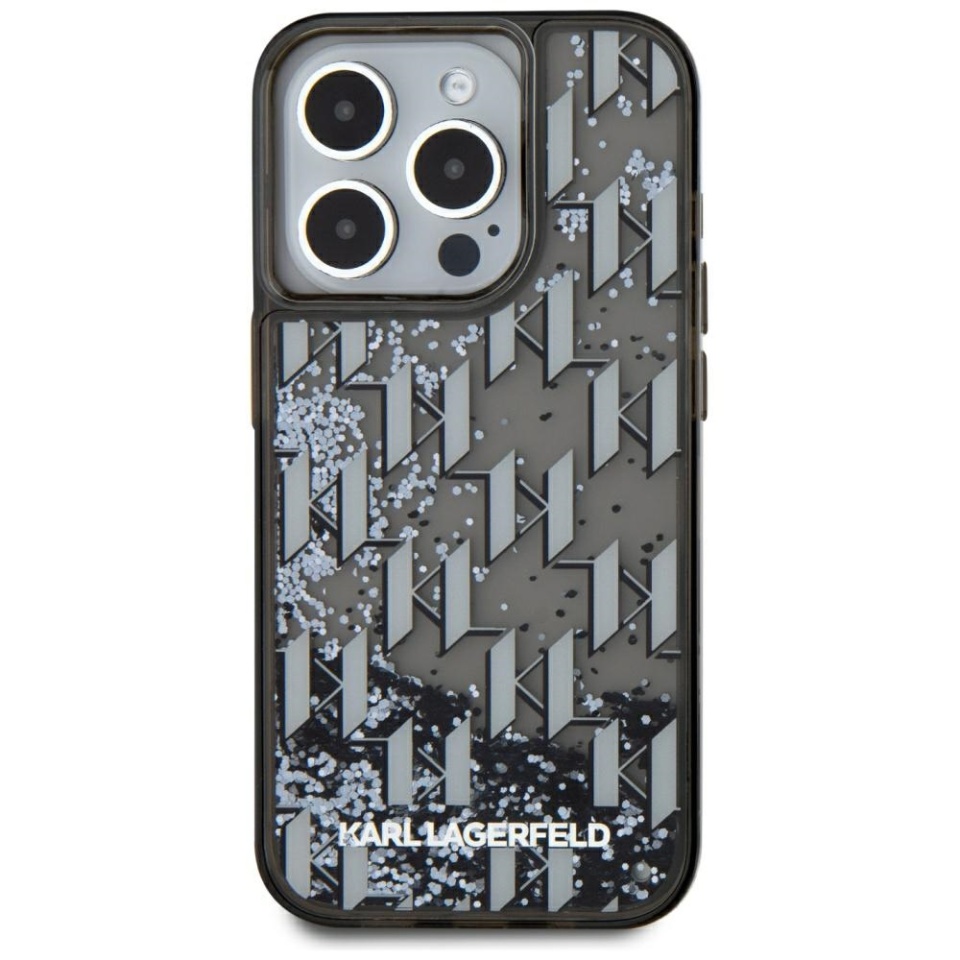 Husa pentru iPhone 15 Pro Max, Hardcase Glitter, Karl Lagerfeld, Negru - 2 | YEO
