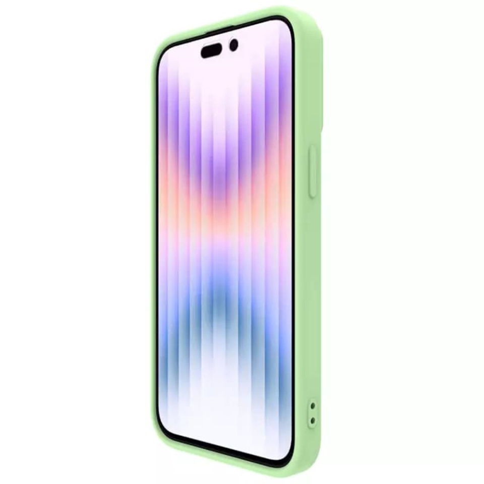 Husa pentru iPhone 15 Pro Max, Nillkin CamShield Silky MagSafe Silicone - Verde - 3 | YEO