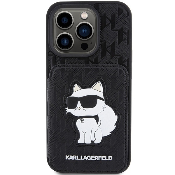 Husa pentru iPhone 15 Pro Max, Saffiano Cardslot, Karl Lagerfeld, Negru - 2 | YEO