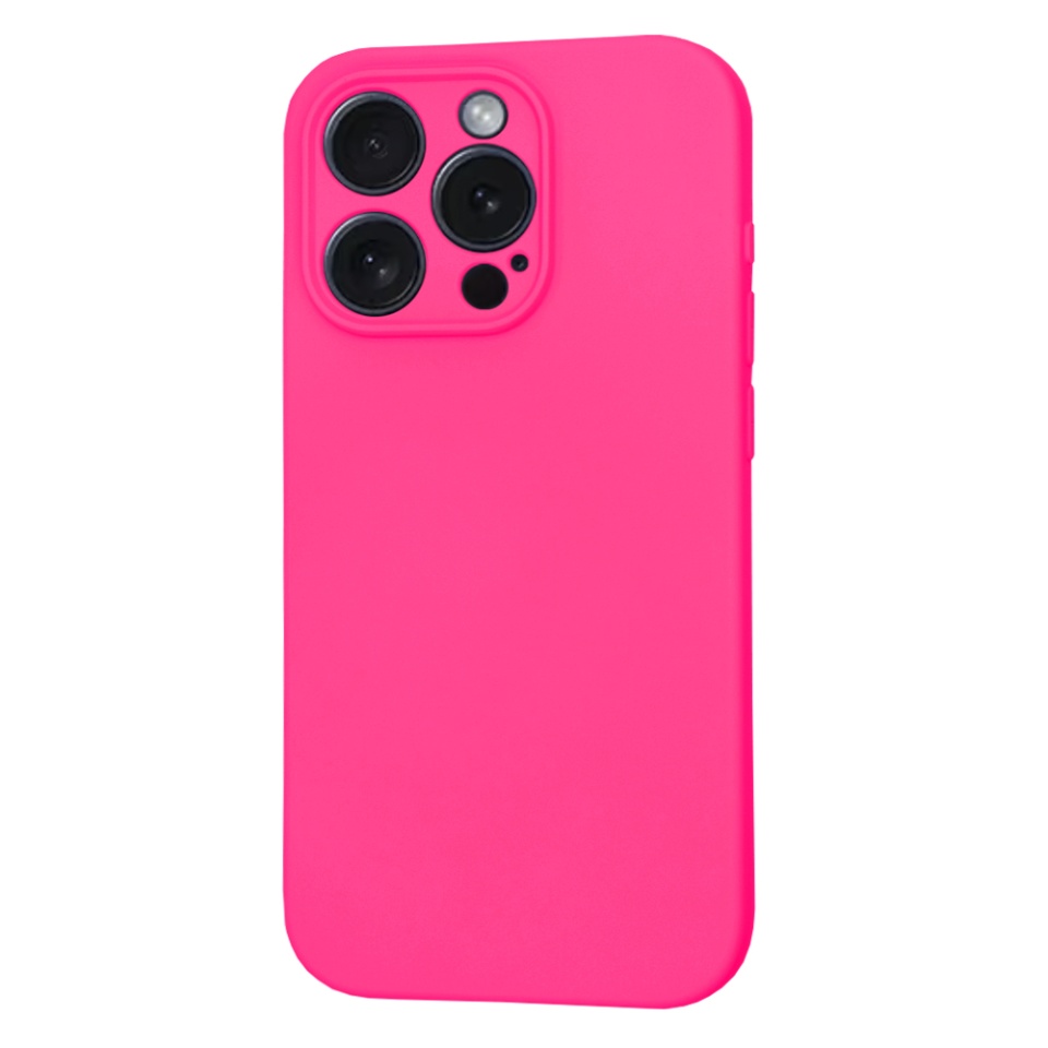 Husa pentru iPhone 15 Pro, SKYDDAR INNOVATION, din Silicon Catifelat, SoftFlex Magsafe, Fucsia, set cu sticker - 1 | YEO