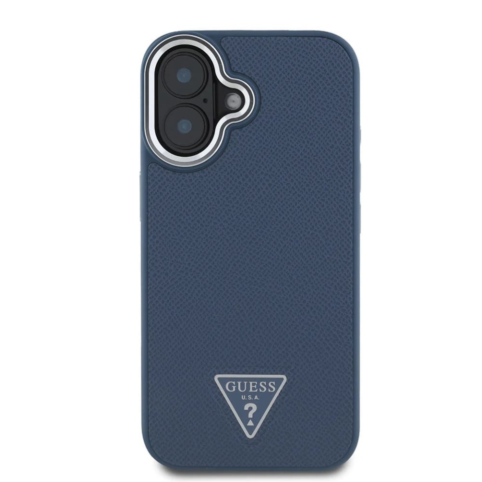 Husa pentru iPhone 16, Grained Triangle, Guess, Negru - 1 | YEO