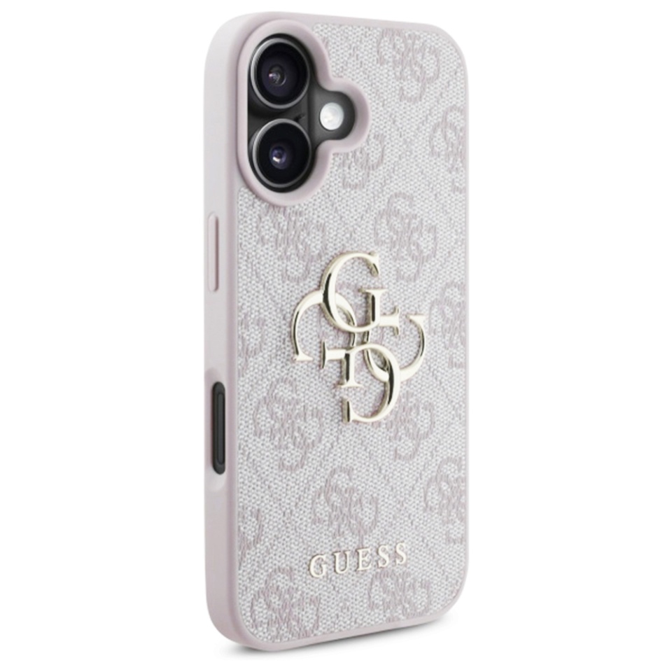 Husa pentru iPhone 16, Guess Hardcase 4G Big Logo, Protectie Slim, Compatibila, Roz - 3 | YEO