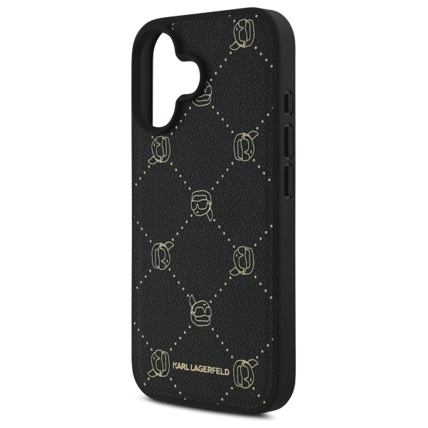 Husa pentru iPhone 16 Leather MagSafe, Karl Lagerfeld - Negru - 1 | YEO