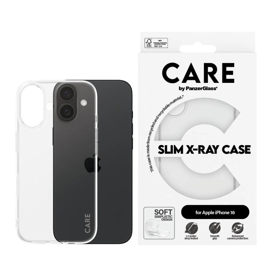 Husa pentru iPhone 16, PanzerGlass, CARE Fashionable Case, Silicon Soft Touch Slim Eco-Friendly cu Protectie Avansata si Compatibilitate Wireless, Antialunecare, Antiamprenta, Maro - 2 | YEO