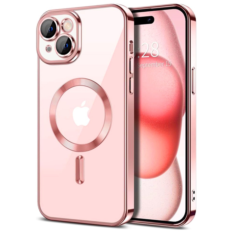 Husa pentru iPhone 16 Plus cu Magsafe integrat, SKYDDAR Luxury Shield - Roz
