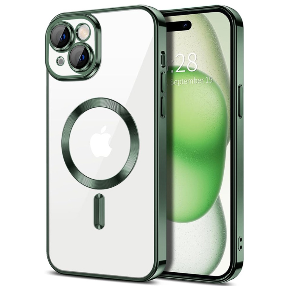 Husa pentru iPhone 16 Plus cu Magsafe integrat, SKYDDAR Luxury Shield - Verde inchis