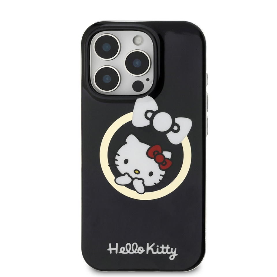 Husa pentru iPhone 16 Pro, Hardcase IML, Hello Kitty - Negru - 1 | YEO