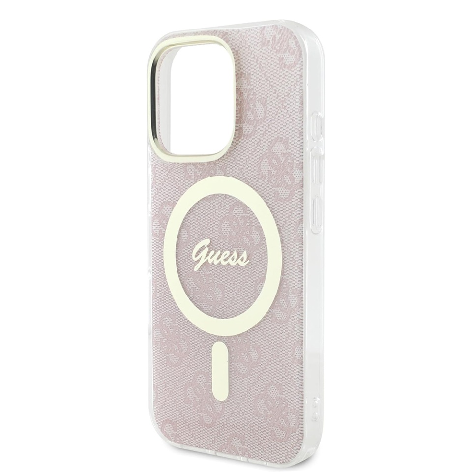 Husa pentru iPhone 16 Pro, IML 4G MagSafe, Guess - Roz - 4 | YEO