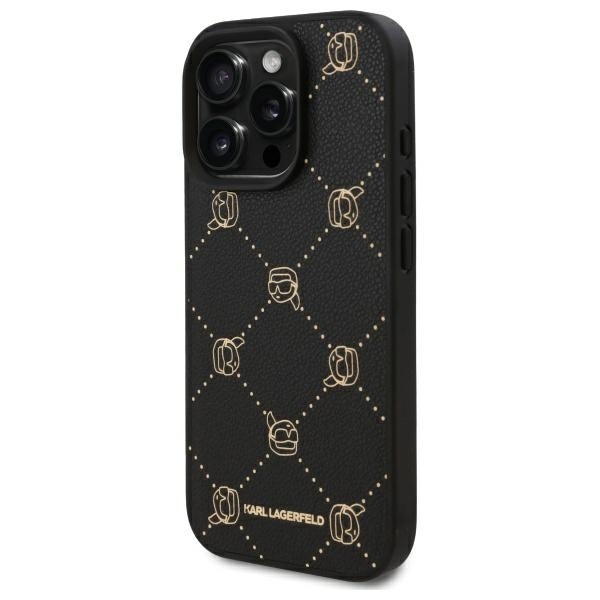 Husa pentru iPhone 16 Pro Leather MagSafe, Karl Lagerfeld - Negru - 3 | YEO