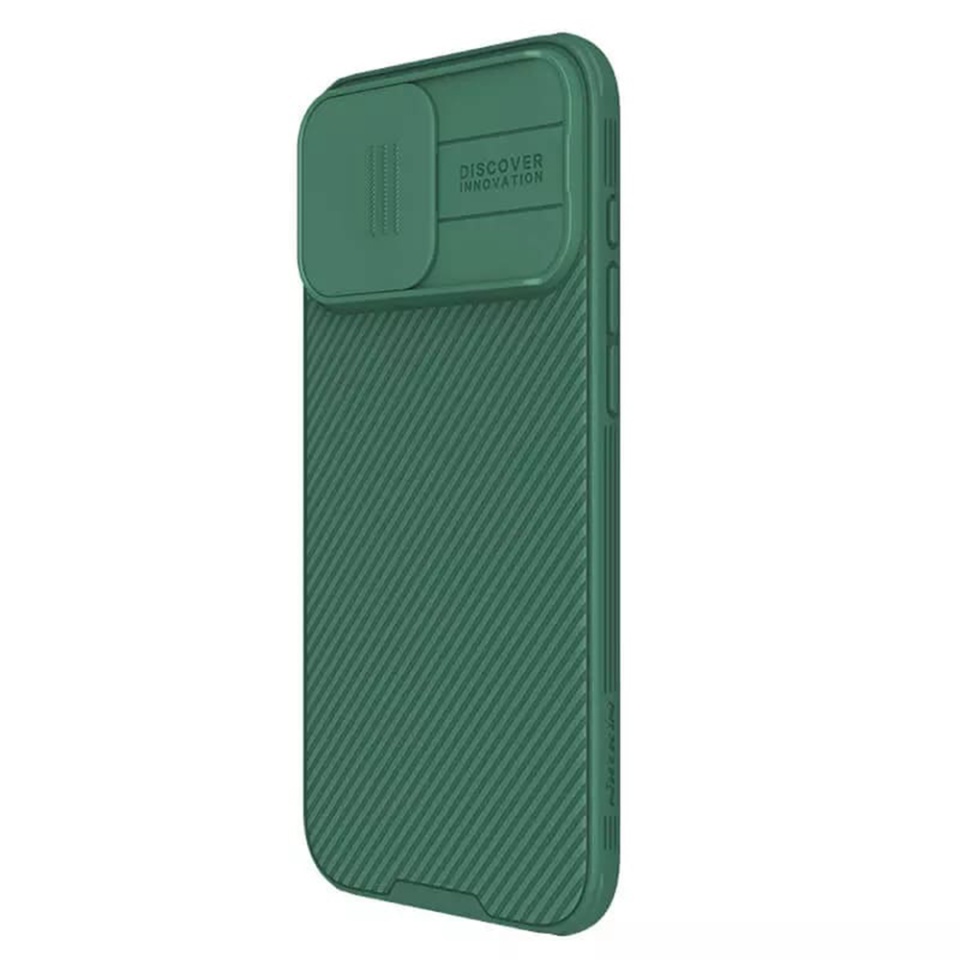 Husa pentru iPhone 16 Pro Max cu inel magnetic si protectie camera Nillkin CamShield - Verde - 2 | YEO