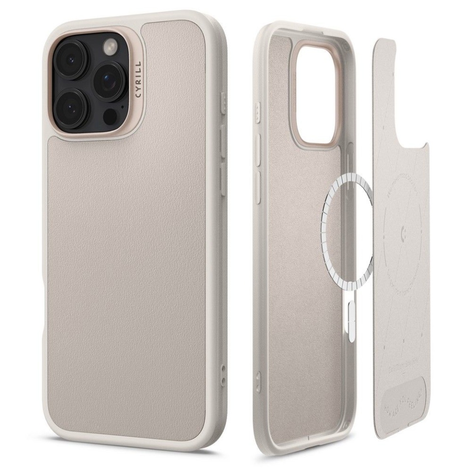 Husa pentru iPhone 16 Pro Max, Cyrill Kajuk MagSafe, Spigen - Crem