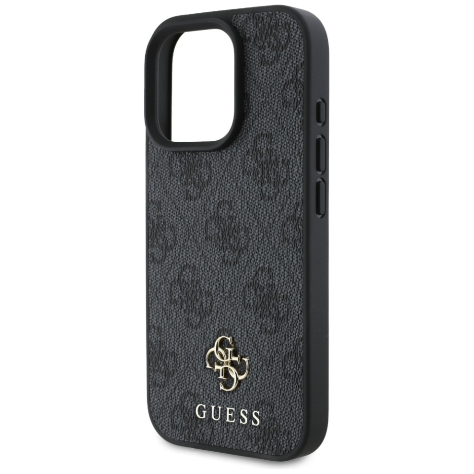 Husa pentru iPhone 16 Pro Max, Guess, 4G Small and Classic Logo MagSafe, Protectie Slim, Negru - 1 | YEO