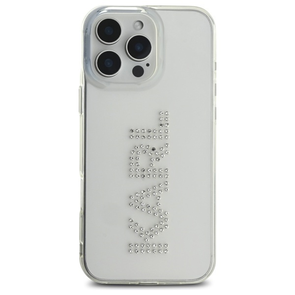 Husa pentru iPhone 16 Pro Max IML Rhinestones, Karl Lagerfeld - Transparenta - 3 | YEO