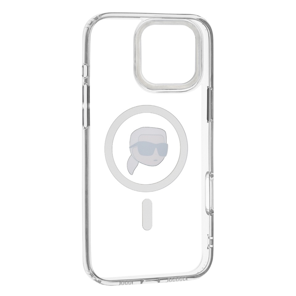 Husa pentru iPhone 16 Pro Max, Karl Lagerfeld, IML MagSafe, Alb - 2 | YEO