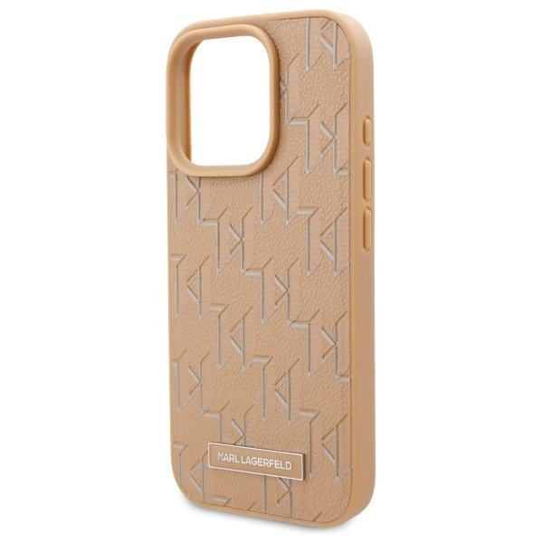 Husa pentru iPhone 16 Pro Max Leather MagSafe, Karl Lagerfeld - Bej - 3 | YEO