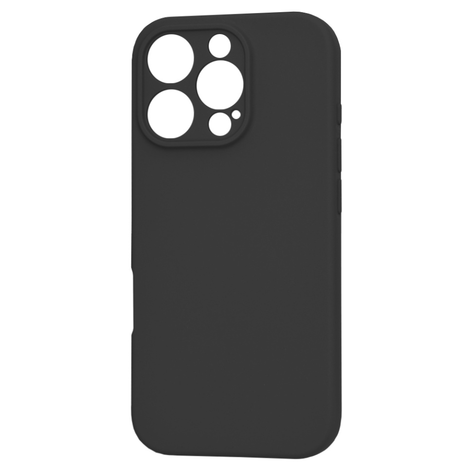 Husa pentru iPhone 16 Pro Max, SKYDDAR INNOVATION, din Silicon Catifelat, SoftElegance , Negru, set cu sticker - 3 | YEO