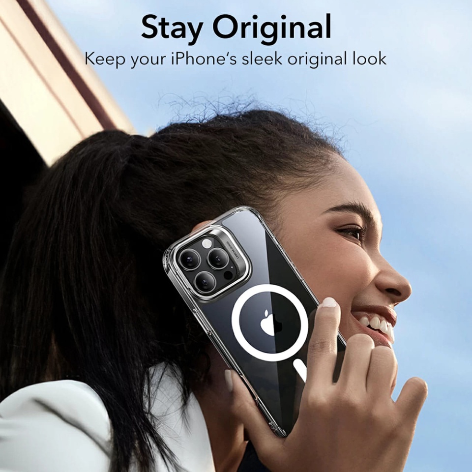 Husa pentru iPhone 16 Pro Max, slim MagSafe, Classic Hybrid HaloLock Kickstand ESR - Gri - 1 | YEO