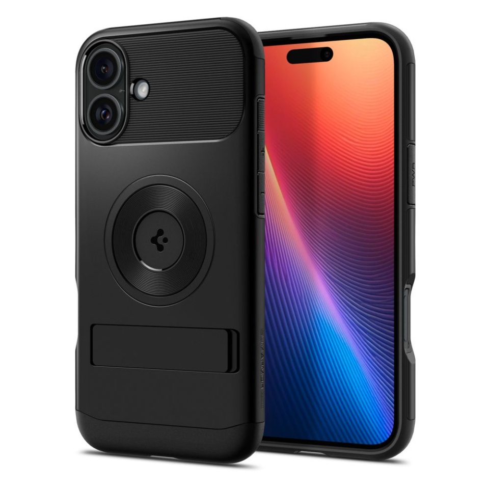 Husa pentru iPhone 16, Slim Armor MagSafe, Spigen - Negru