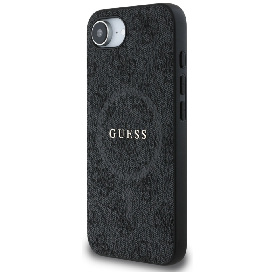 Husa pentru iPhone 16e, 4G Collection Leather MagSafe, Guess - Negru - 3 | YEO