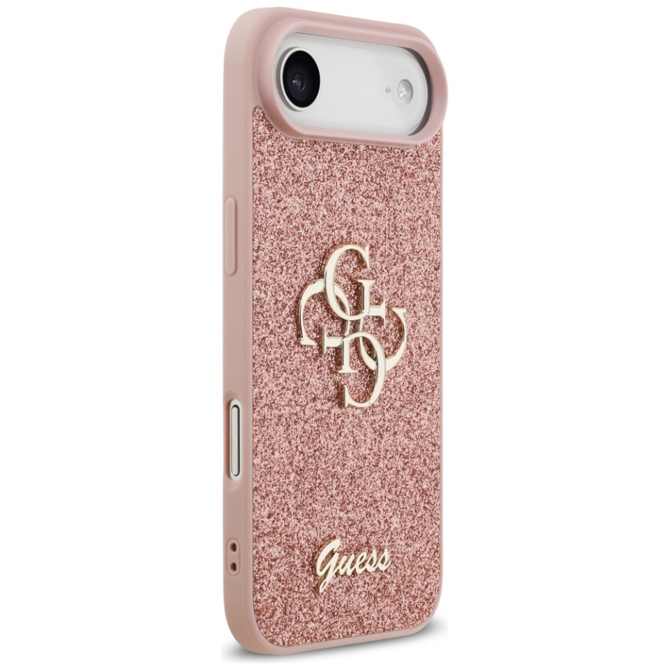 Husa pentru iPhone 17 Air, Glitter Fixed Big 4G, Protectie Slim, Guess, Roz - 3 | YEO