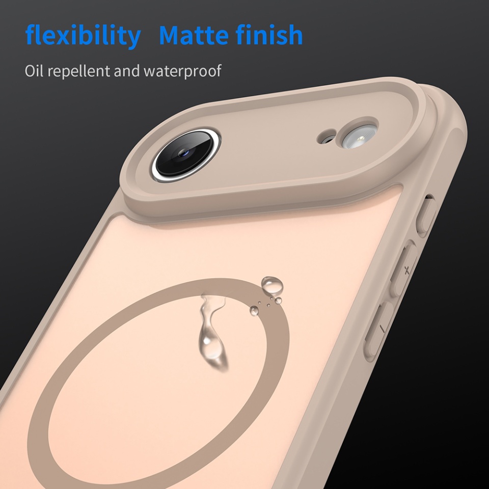 Husa pentru iPhone 17 Air, SKYDDAR INNOVATION, HaloFrost MagSafe II, Antisoc, set cu sticker, Auriu - 2 | YEO