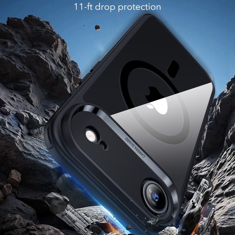Husa pentru iPhone 17 Air, slim, ESR Classic Hybrid HaloLock, Negru/transparenta - 2 | YEO