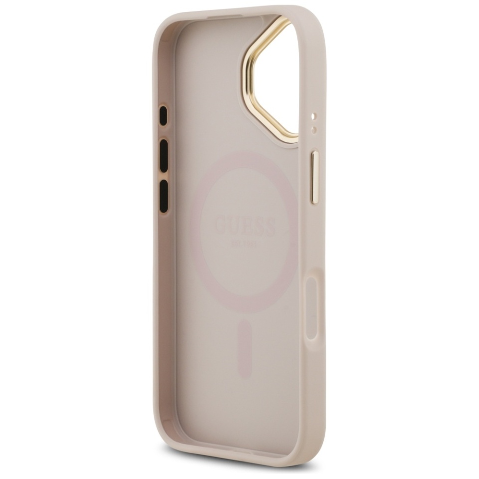 Husa pentru iPhone 17, Guess, Hardcase 4G Classic MagSafe, Roz - 2 | YEO