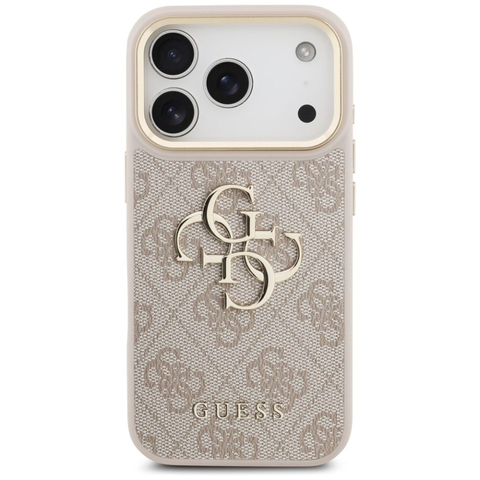 Husa pentru iPhone 17 Pro, Guess Hardcase Guess Big 4G Classic Logo, Protectie Slim, Compatibila, Roz - 1 | YEO