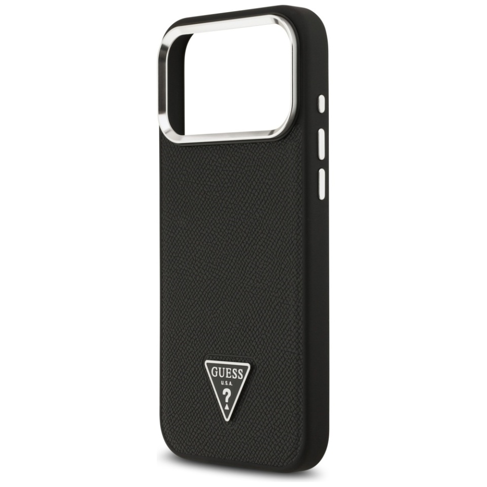 Husa pentru iPhone 17 Pro Max, Grained Triangle, Guess, Negru - 3 | YEO