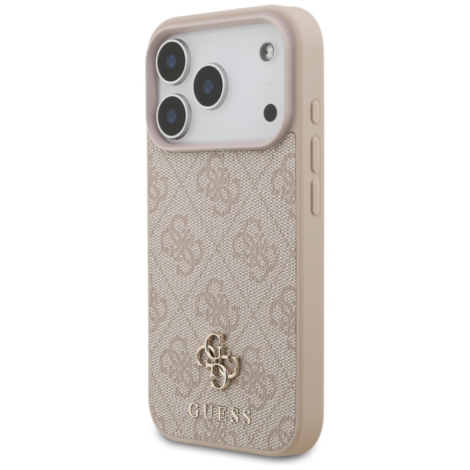 Husa pentru iPhone 17 Pro Max, Guess, 4G Small and Classic Logo MagSafe, Protectie Slim, Roz - 3 | YEO