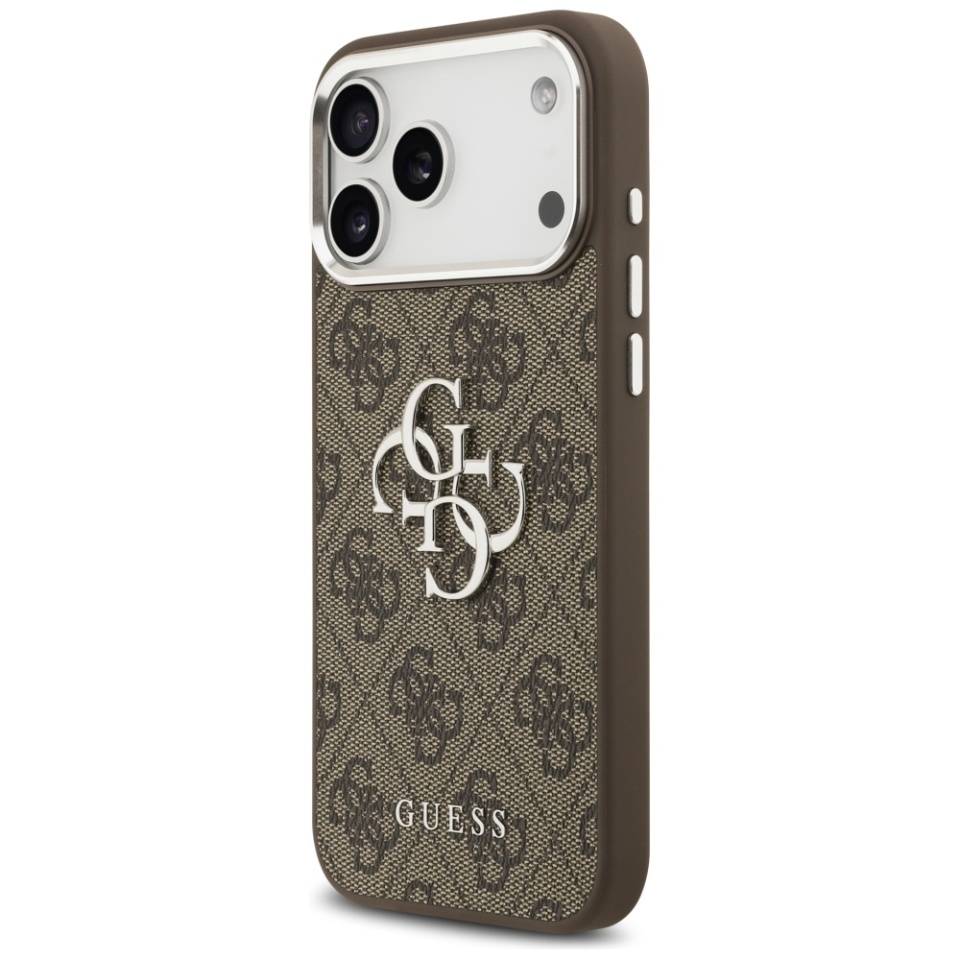 Husa pentru iPhone 17 Pro Max, Guess Big 4G Logo Classic Logo, Maro - 2 | YEO