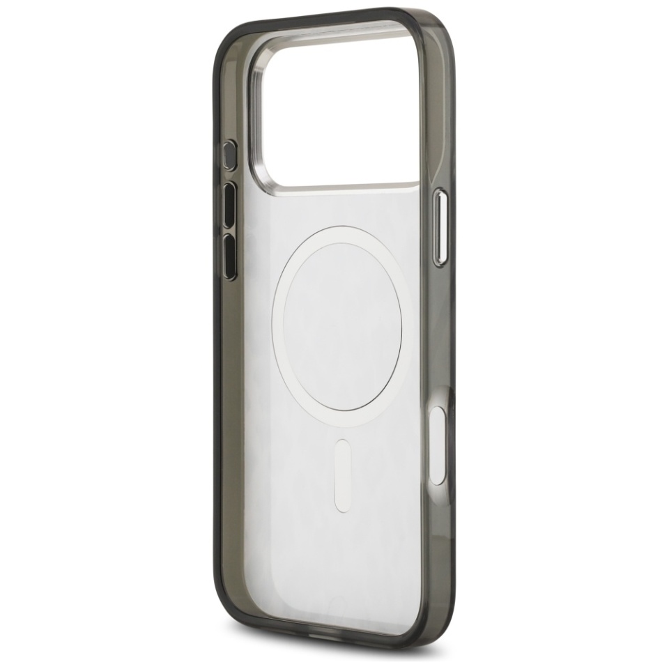 Husa pentru iPhone 17 Pro Max, IML Glitter K&C Heads Logo MagSafe, Clear Mono Karl&Choupette - 6