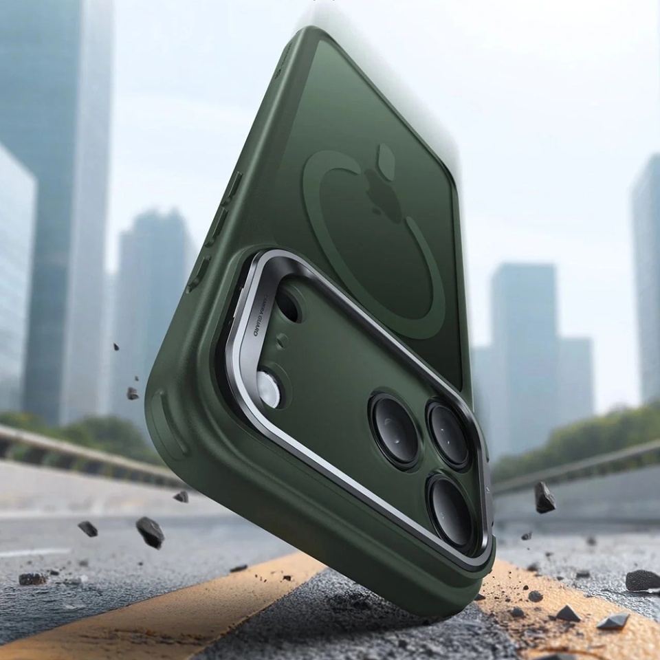Husa pentru iPhone 17 Pro Max, slim, ESR Classic Hybrid HaloLock Kickstand, Verde - 1 | YEO