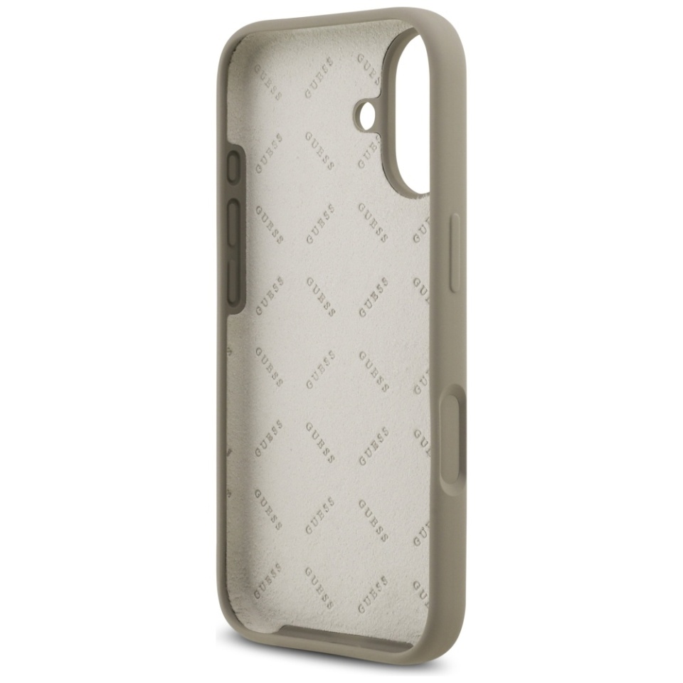 Husa pentru iPhone 17, Silicone Big 4G Script, Protectie Slim, Maro - 3 | YEO