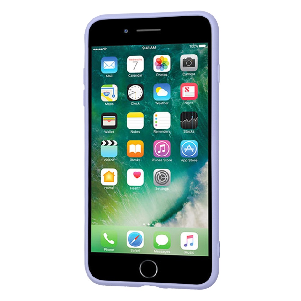 Husa pentru iPhone 8 Plus / 7 Plus din Silicon Catifelat, Protectie Premium, Skyddar SoftElegance - Violet - 1 | YEO